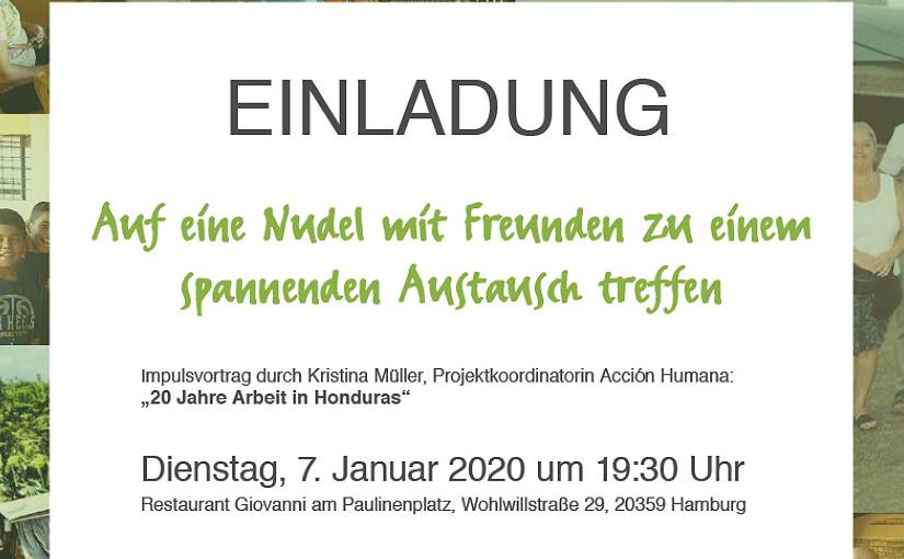 Einladung 20 Jahre Acción Humana am 7. Januar 2020