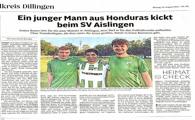 Die Donauzeitung-Landkreis Dillingen berichtet über uns!